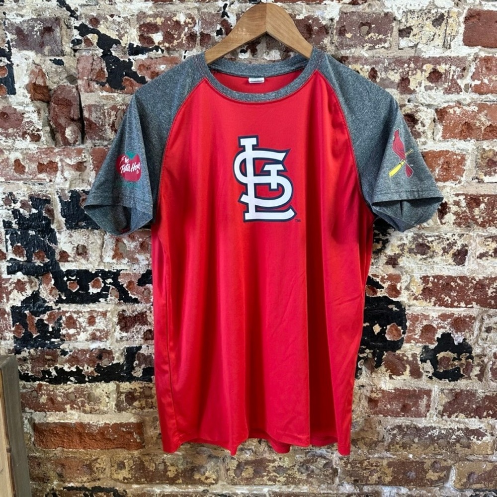 St. Louis Cardinals Youth XL MLB Baseball Red Pullover Sponsor Promo Shirt
